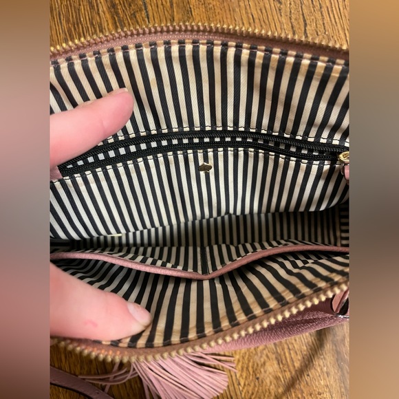 Mauve Kate Spade Satchel Purse with tassel - Picture 12 of 16